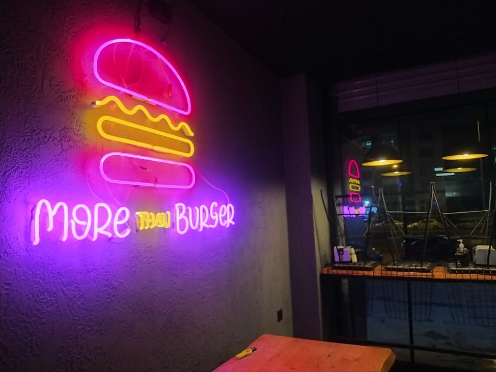 More Than Burger — LED neon